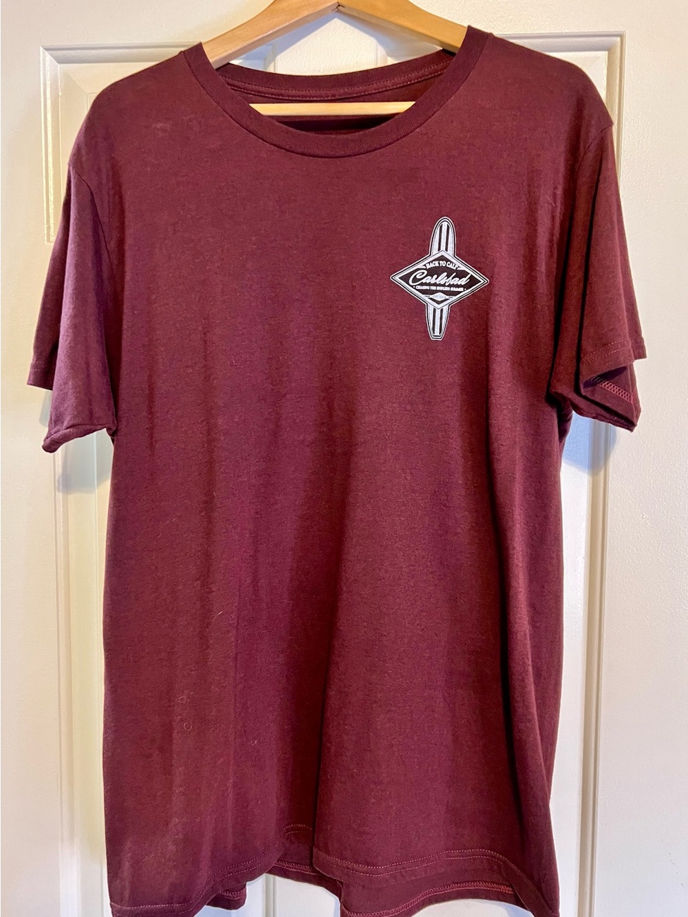 Back to Cali Carlsbad "Chasing The Endless Summer" Burgundy T-Shirt - Size L
